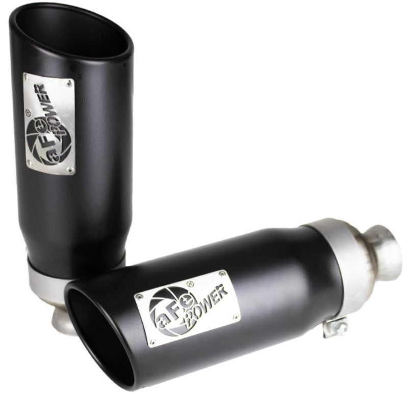 aFe MACH Force-XP 4-1/2in Steel OE Replacement Exhaust Tips - 2021+ Dodge Ram (5.7L V8) - Black - Burkken Auto Parts