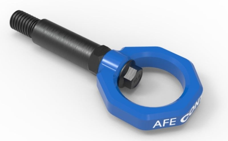 aFe Control Front Tow Hook Blue 20-21 Toyota GR Supra (A90) - Burkken Auto Parts