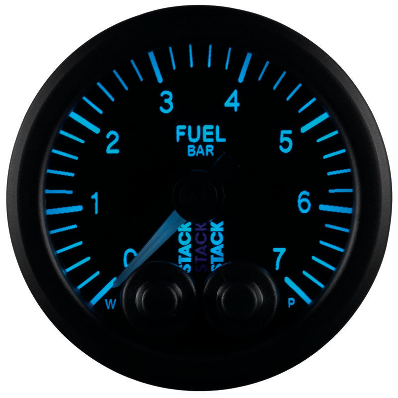 Autometer Stack 52mm 0-7 Bar M10 Male Pro-Control Fuel Pressure Gauge - Black - Burkken Auto Parts