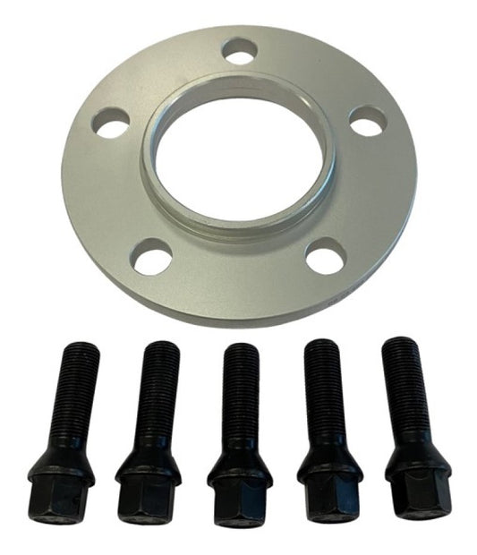 BBS 5mm Spacer Kit BMW 5x120 CB 72.5 - 14x1.25 Bolts (1 Spacer & 5 Black Lug Bolts) - Burkken Auto Parts