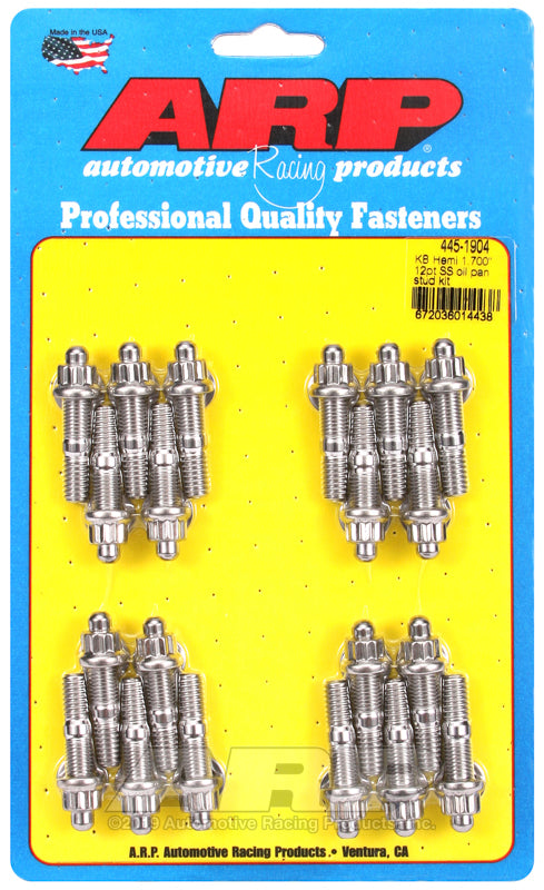 ARP KB Hemi 1.700in SS 12pt Oil Pan Stud Kit - Burkken Auto Parts