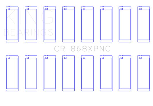 King Engine Bearings Ford V8 4.6L/5.4L SOHC Coated (Size .026) Connecting Rod Bearings (Set of 8)