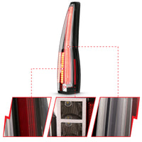 ANZO 2007-2014 Chevrolet Tahoe Led Taillights Red/Clear - Burkken Auto Parts