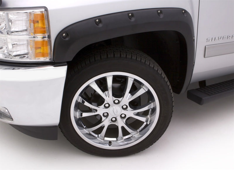 Lund 07-13 Chevy Silverado 1500 RX-Rivet Textured Elite Series Fender Flares - Black (4 Pc.) - Burkken Auto Parts