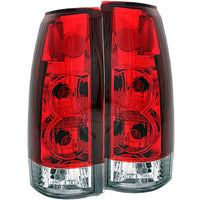 ANZO 1999-2000 Cadillac Escalade Taillights Red/Clear - New Gen - Burkken Auto Parts