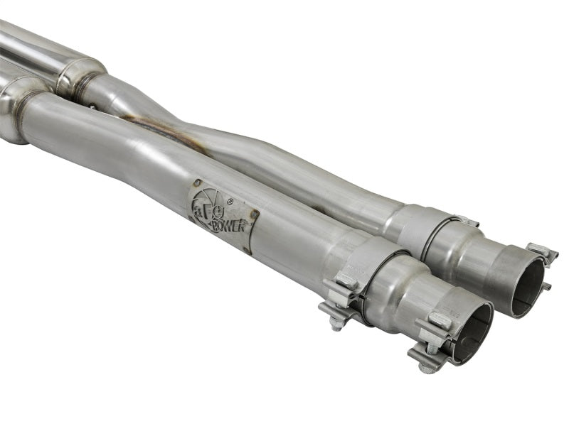 aFe MACHForce XP 3in 304 SS Loud Tone Cat-Back w/ Black Tips 15-17 Ford Mustang V6-3.7L/V8-5.0L - Burkken Auto Parts