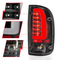 ANZO 95-00 Toyota Tacoma LED Taillights Black Housing Clear Lens (Pair) - Burkken Auto Parts