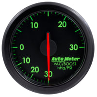 Autometer Airdrive 2-1/6in Boost/Vac Gauge 30in HG/30 PSI - Black - Burkken Auto Parts