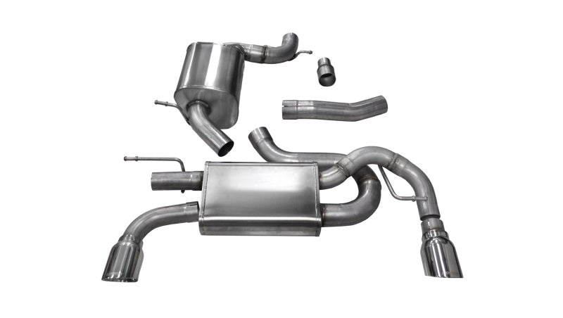 Corsa 2010-2014 Volkswagen GTI Mk6 Polished Touring 3.0in Cat-Back Dual Exit Polished Pro-SeriesTips - Burkken Auto Parts