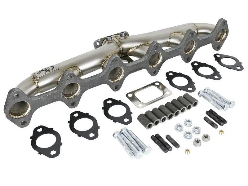 aFe Twisted Steel Header Turbo Manifold (T3) 98.5-02 Dodge Diesel Trucks L6 5.9L (td) - Burkken Auto Parts