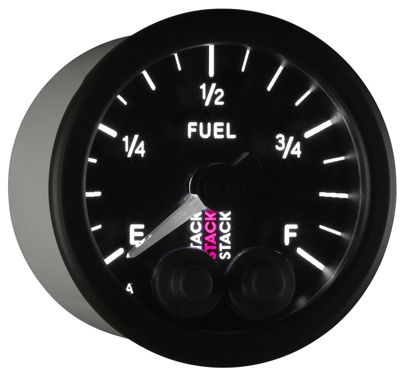 Autometer Stack 52mm 0-280 Ohm Programmable Pro-Control Fuel Level Gauge - Black - Burkken Auto Parts