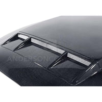 Anderson Composites 10-14 Ford Mustang/Shelby GT500 and 2013-2014 GT/V6 Ram Air Type-CR Hood - Burkken Auto Parts