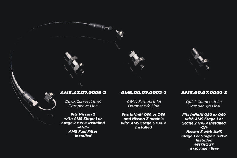 AMS Performance -6AN to -6AN Inline Fuel Pulsation Damper - Burkken Auto Parts