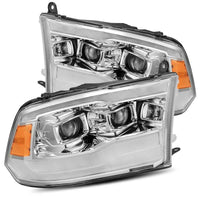 AlphaRex 09-18 Dodge Ram 1500HD PRO-Series Projector Headlights Plank Style Chrome w/Seq Signal/DRL - Burkken Auto Parts