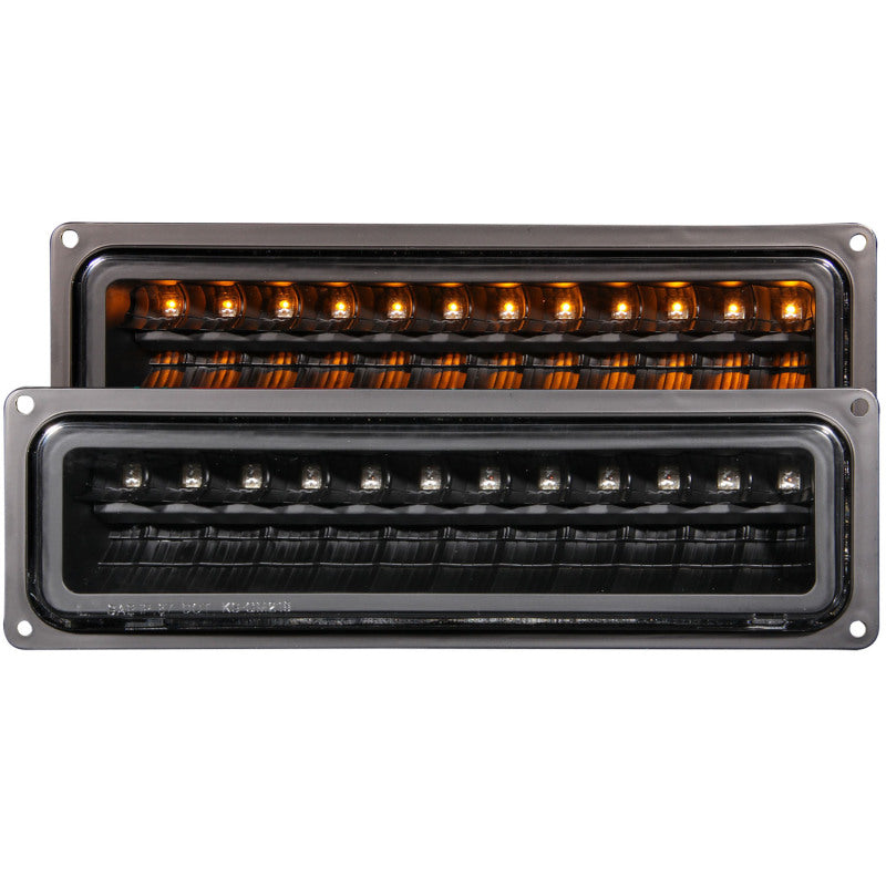 ANZO 1988-1998 Chevrolet C1500 LED Parking Lights Black - Burkken Auto Parts
