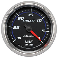 Autometer Cobalt 2-5/8in. / 0-30 IN HG / Mechanical Vacuum Gauge - Burkken Auto Parts
