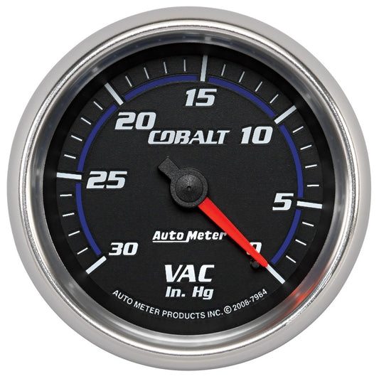 Autometer Cobalt 2-5/8in. / 0-30 IN HG / Mechanical Vacuum Gauge - Burkken Auto Parts