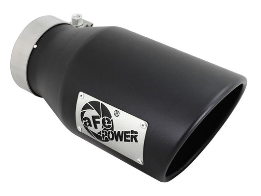 aFe Diesel Exhaust Tip Bolt On Black 4in Inlex x 6in Outlet x 12in - Burkken Auto Parts