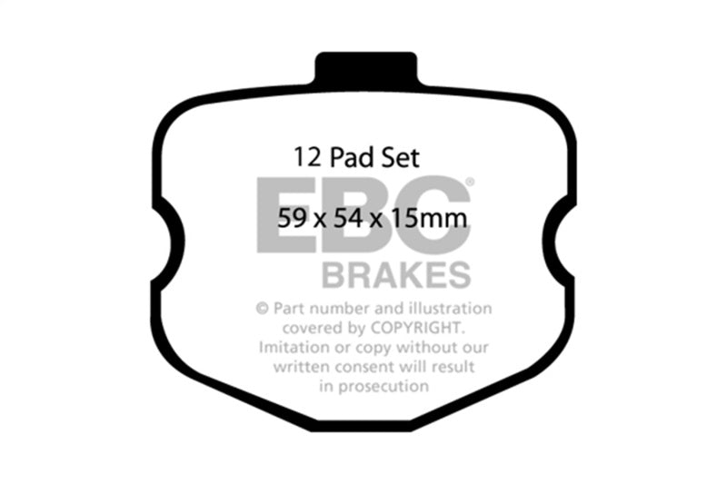 EBC 06-08 Chevrolet Corvette (C6) 7.0 (Z06) Redstuff Front Brake Pads - Burkken Auto Parts
