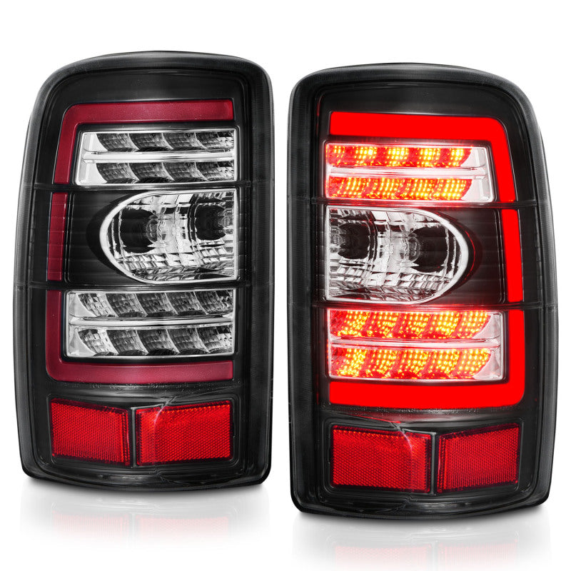 ANZO 2000-2006 Chevrolet Tahoe LED Tail Lights w/ Clear Lens Black Housing - Burkken Auto Parts