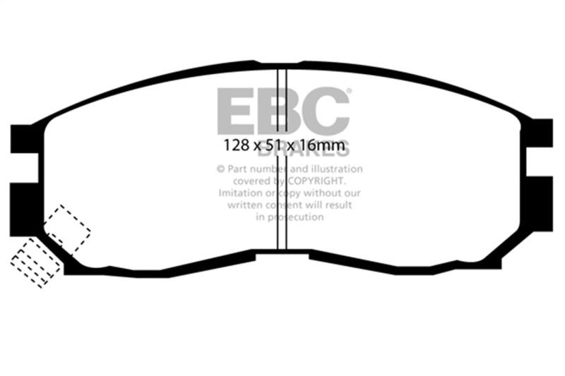 EBC 95-99 Chrysler Sebring Coupe 2.0 Greenstuff Front Brake Pads - Burkken Auto Parts