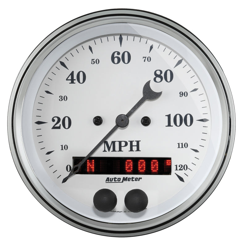 AutoMeter Gauge Speedometer 3-3/8in. 120MPH Gps Old Tyme White - Burkken Auto Parts