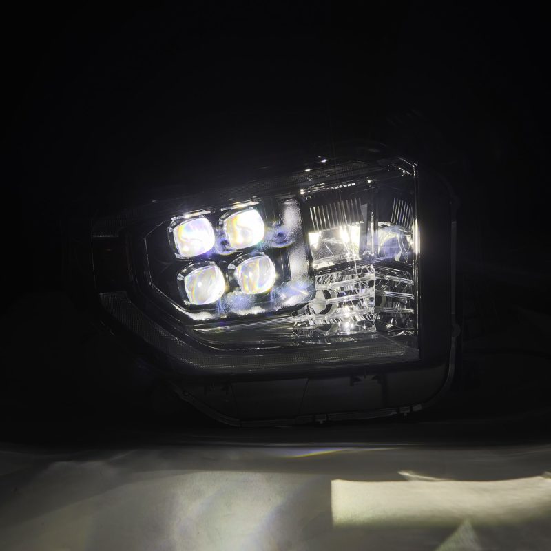 AlphaRex 14-21 Toyota Tundra NOVA-Series LED Proj Headlights Alpha-Blk w/Actv Light & Seq. Sig + DRL - Burkken Auto Parts
