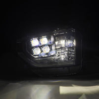 AlphaRex 14-21 Toyota Tundra NOVA-Series LED Proj Headlights Alpha-Blk w/Actv Light & Seq. Sig + DRL - Burkken Auto Parts