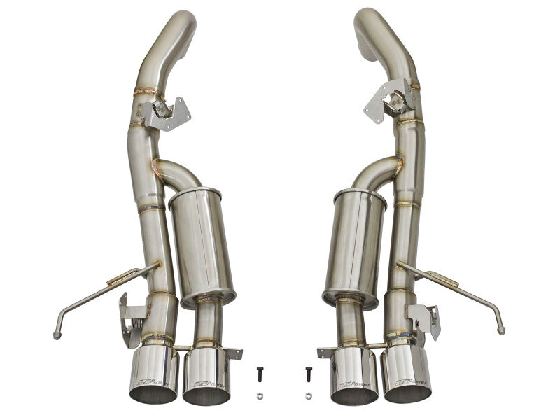 aFe MACHForce XP 3in-2 1/2in Axle Back 304SS Exhaust w/ Polished Tips 14-17 Chevy Corvette V8-6.2L - Burkken Auto Parts