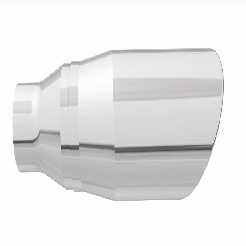 MagnaFlow Tip Stainless Double Wall Round Single Outlet Polished 4.5in DIA 2.5in Inlet 5.75in Length - Burkken Auto Parts