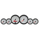 Autometer Pro-Cycle Gauge Kit 6 Pc. Kit 3 3/8in & 2 1/16in Bagger White - Burkken Auto Parts