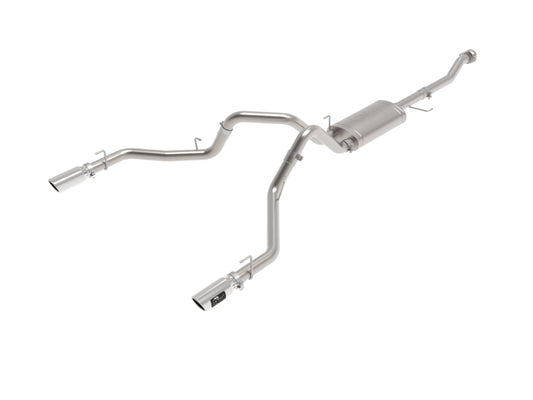 aFe Vulcan 3in 304 SS Cat-Back Exhaust 2021 Ford F-150 V6 2.7L/3.5L (tt)/V8 5.0L w/ Polished Tips - Burkken Auto Parts