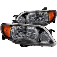 ANZO 2001-2003 Mazda Protege Crystal Headlights Black - Burkken Auto Parts