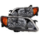 ANZO 2001-2003 Mazda Protege Crystal Headlights Black - Burkken Auto Parts