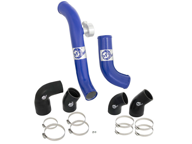 aFe Bladerunner Intercoolers Tube - Blue Hot/Cold Side 15-16 Ford Mustang EcoBoost L4-2.3L (t) - Burkken Auto Parts