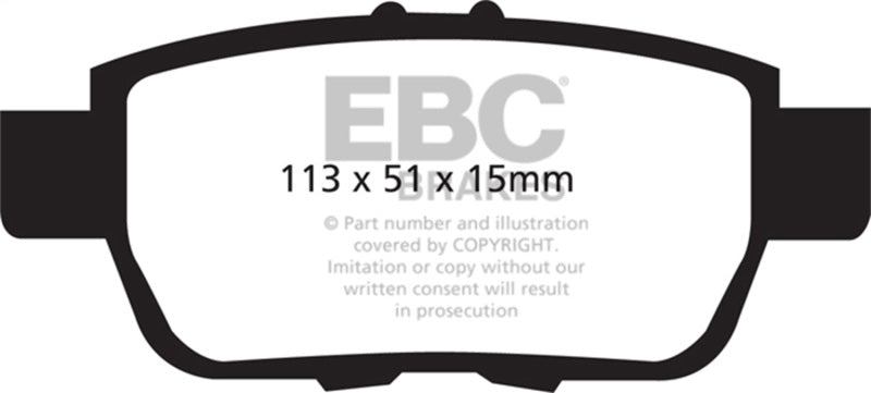 EBC 09-14 Acura TL 3.5 Greenstuff Rear Brake Pads - Burkken Auto Parts