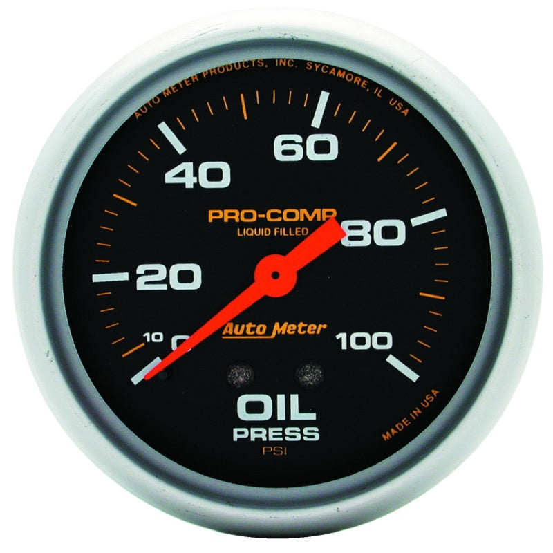 Autometer Liquid Filled Mechanical 66.7mm 0-100 PSI Oil Pressure Gauge - Burkken Auto Parts