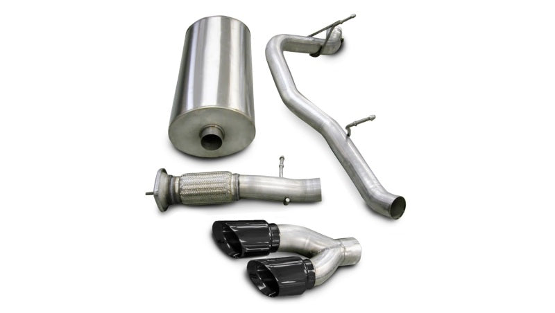 Corsa 2007-2010 Cadillac Escalade 6.2L V8 Black Sport Cat-Back Exhaust - Burkken Auto Parts