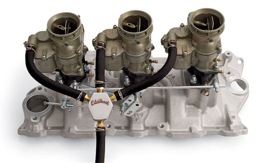 Edelbrock Fuel Block Kit Triple Feed 1286 Mini Block - Burkken Auto Parts