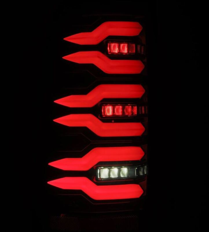 AlphaRex 99-06 Chevrolet Silverado/99-06 GMC Sierra LUXX-Series LED Tail Lights - Black - Burkken Auto Parts