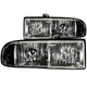 ANZO 1998-2005 Chevrolet S-10 Crystal Headlights Black - Burkken Auto Parts