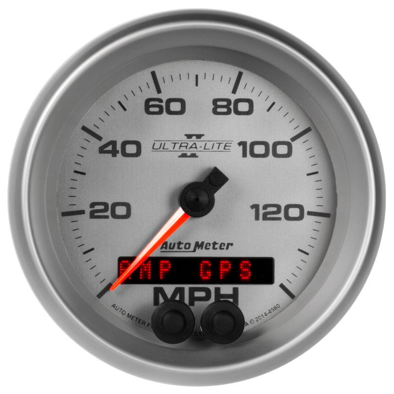 Autometer Ultra-Lite II 3-3/8in 0-140MPH In-Dash Electronic GPS Programmable Speedometer - Burkken Auto Parts