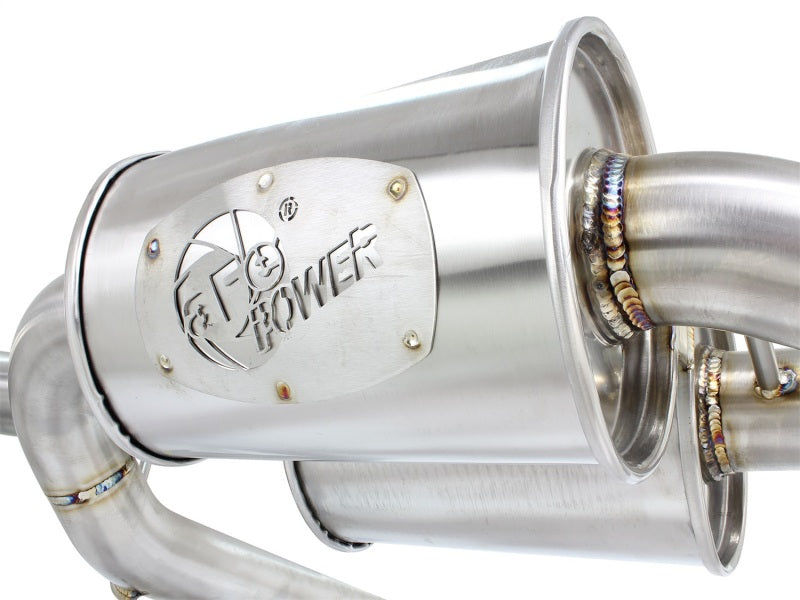 aFe MACHForce XP 2.5in Axle Back Stainless Exhaust w/ Black Tips 07-13 BMW 335i 3.0L L6 (E90/92) N55 - Burkken Auto Parts