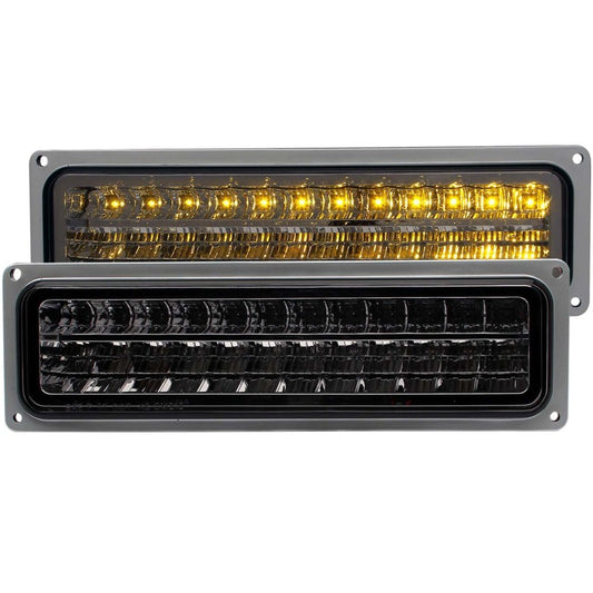 ANZO 1988-1998 Chevrolet C1500 LED Parking Lights Smoke - Burkken Auto Parts