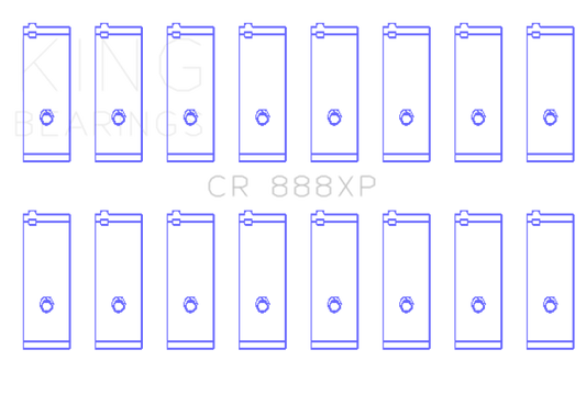 King Engine Bearings Toyota 1UZ-FE/2UZ-FE/3UZ-FE (Size .026) Connecting Rod Bearings (Set of 8)