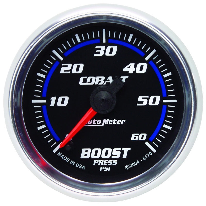 Autometer Cobalt 52mm 0-60 PSi Boost Gauge - Burkken Auto Parts