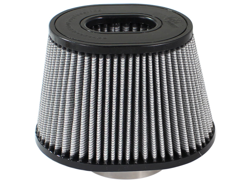 aFe MagnumFLOW Pro DRY S Intake Replacement Filter 3.5in F 9x6.5in B 6.75x5.5in T 5.375in H - Burkken Auto Parts