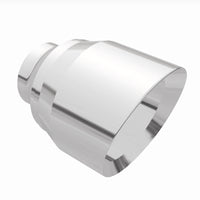 MagnaFlow Tip Stainless Double Wall Round Single Outlet Polished 4.5in DIA 2.5in Inlet 5.75in Length - Burkken Auto Parts