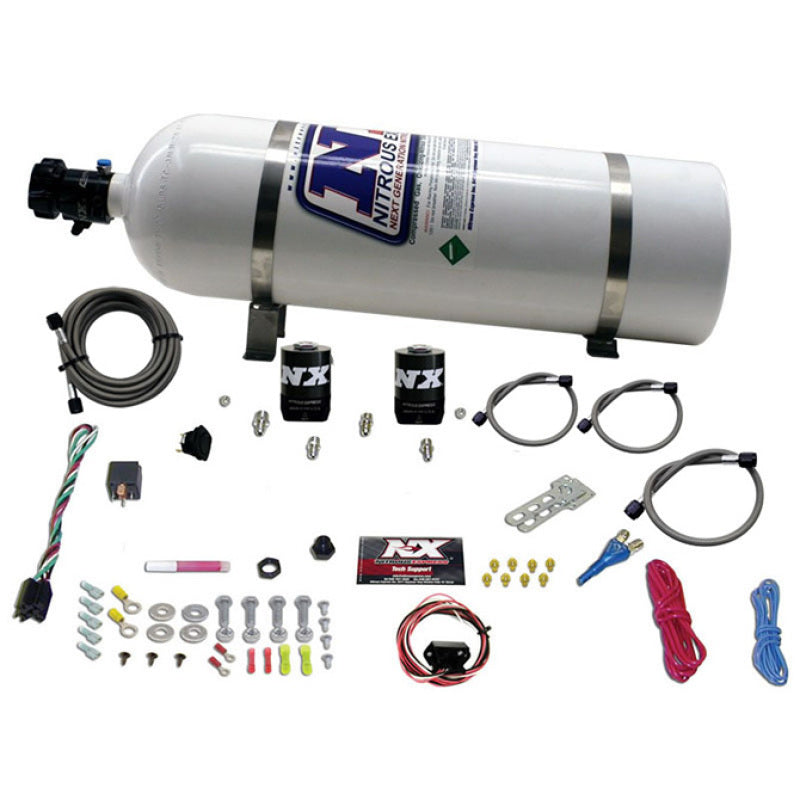Nitrous Express 10-15 Chevrolet Camaro (5th Gen) Single Nozzle Nitrous Kit (35-150HP) w/15lb Bottle - Burkken Auto Parts