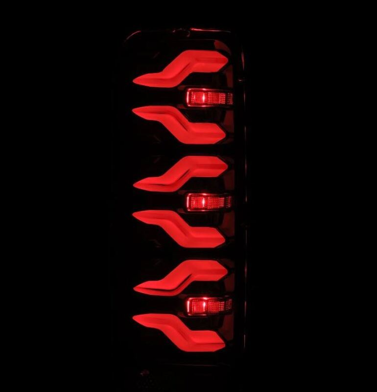 AlphaRex 87-96 Ford Bronco/F-150 Luxx-Series LED Tail Lights - Alpha-Black - Burkken Auto Parts